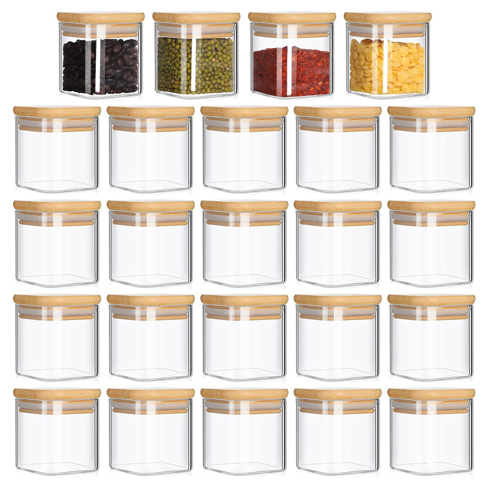 Food Storage Jar Labels - Zestaw szklanych słoików o pojemności 4