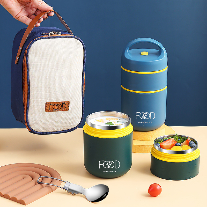 Food Storage Warmer - Dwuwarstwowy pojemnik na lunch ze stali