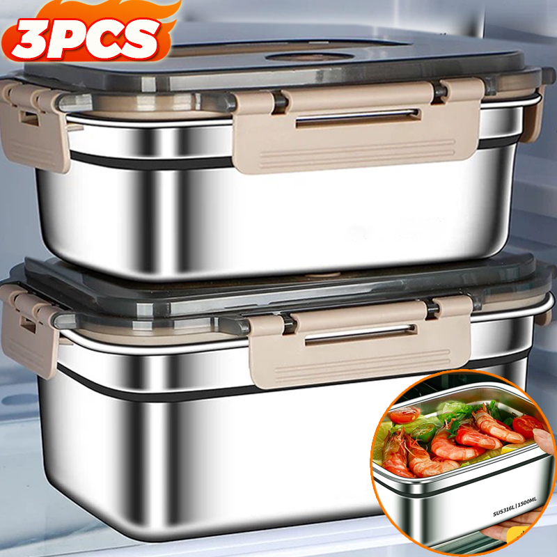 Food Storage Stainless Steel - Pojemnik na lunch o dużej pojemności,