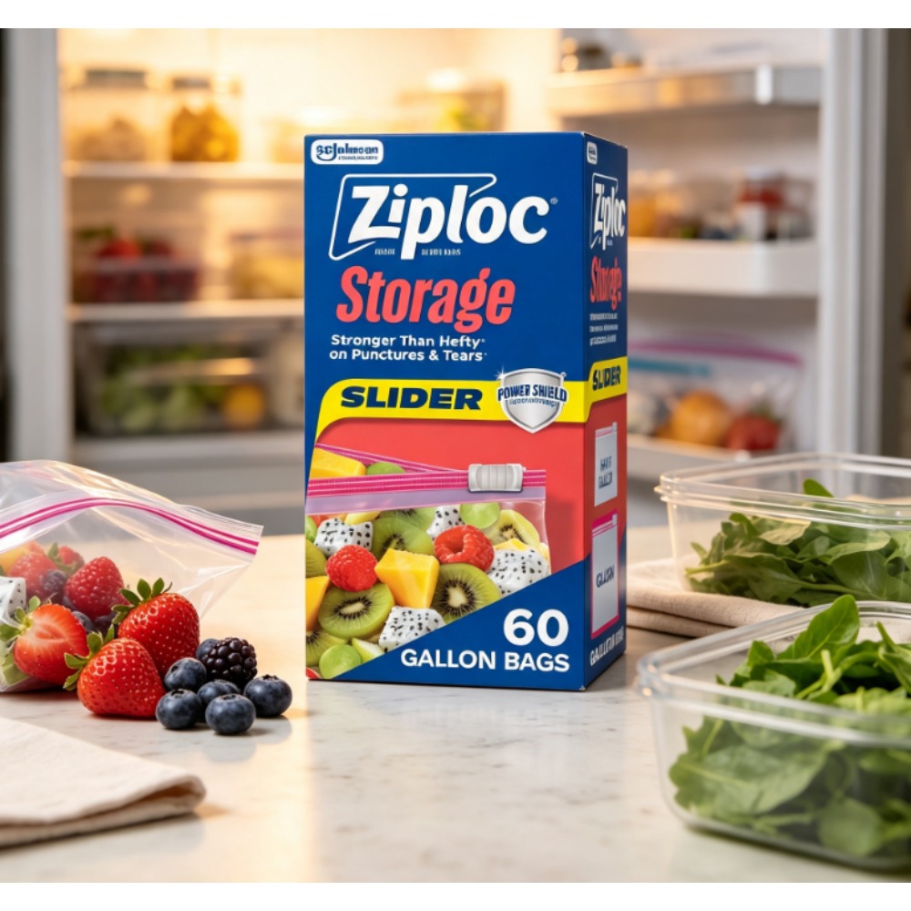 Food Storage Technology - Ziploc ® Markowe woreczki z przesuwanym