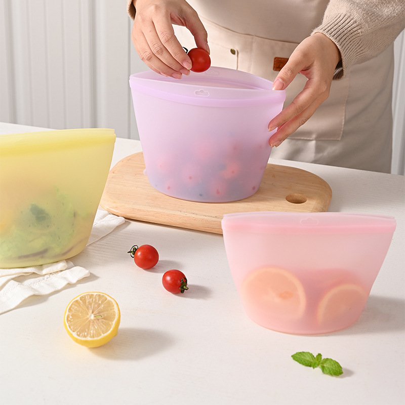 Food Storage Reusable Bags - Samozamykające się silikonowe woreczki do przechowywania