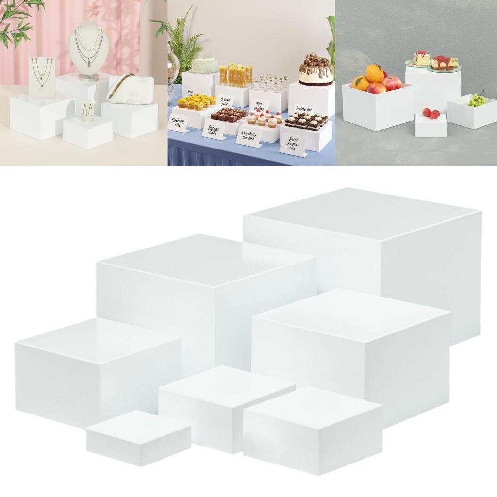 Food Storage Table - 7 sztuk akrylowych kostek ekspozycyjnych Stojak