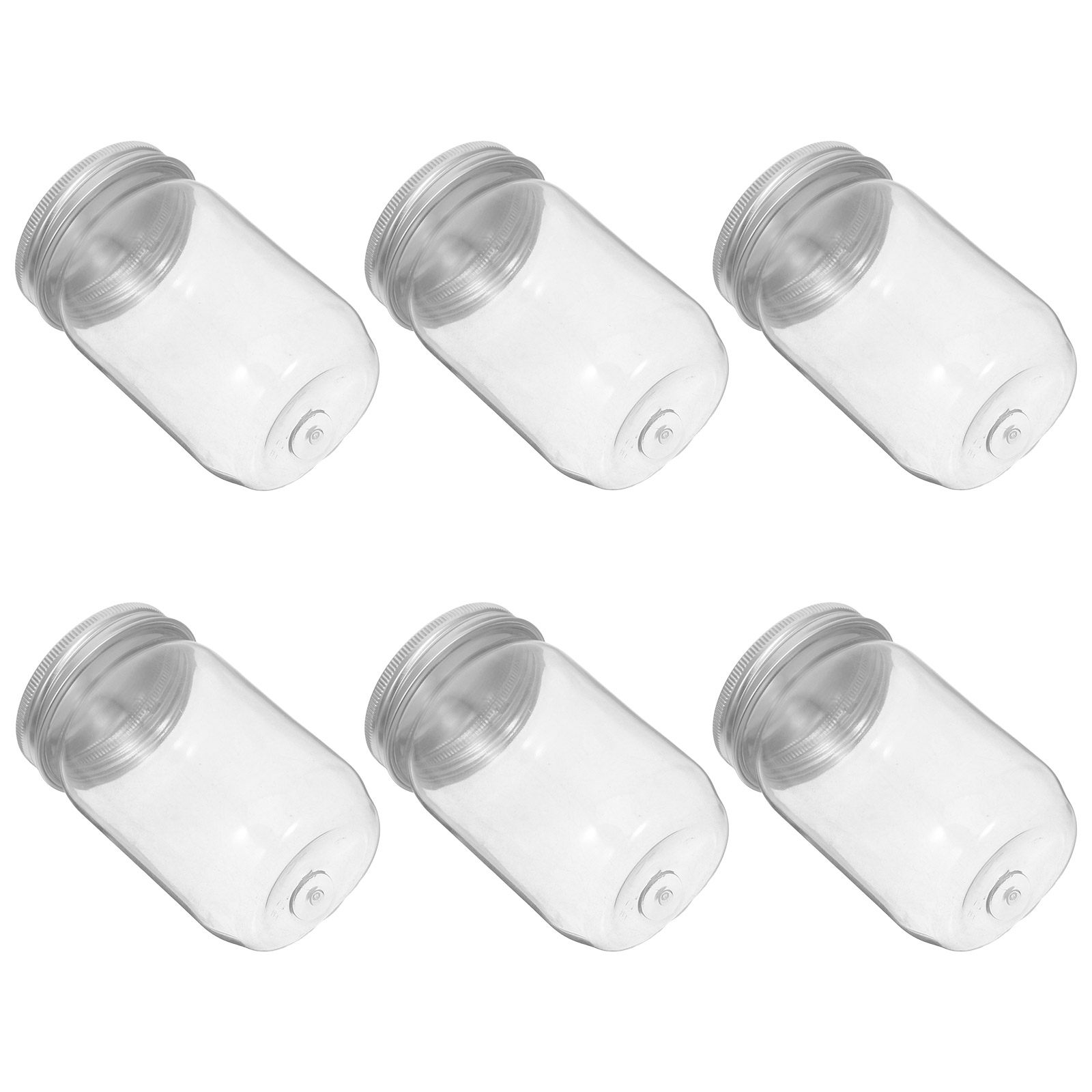 Food Storage Lid - 6 szt. Przezroczystych plastikowych słoików typu