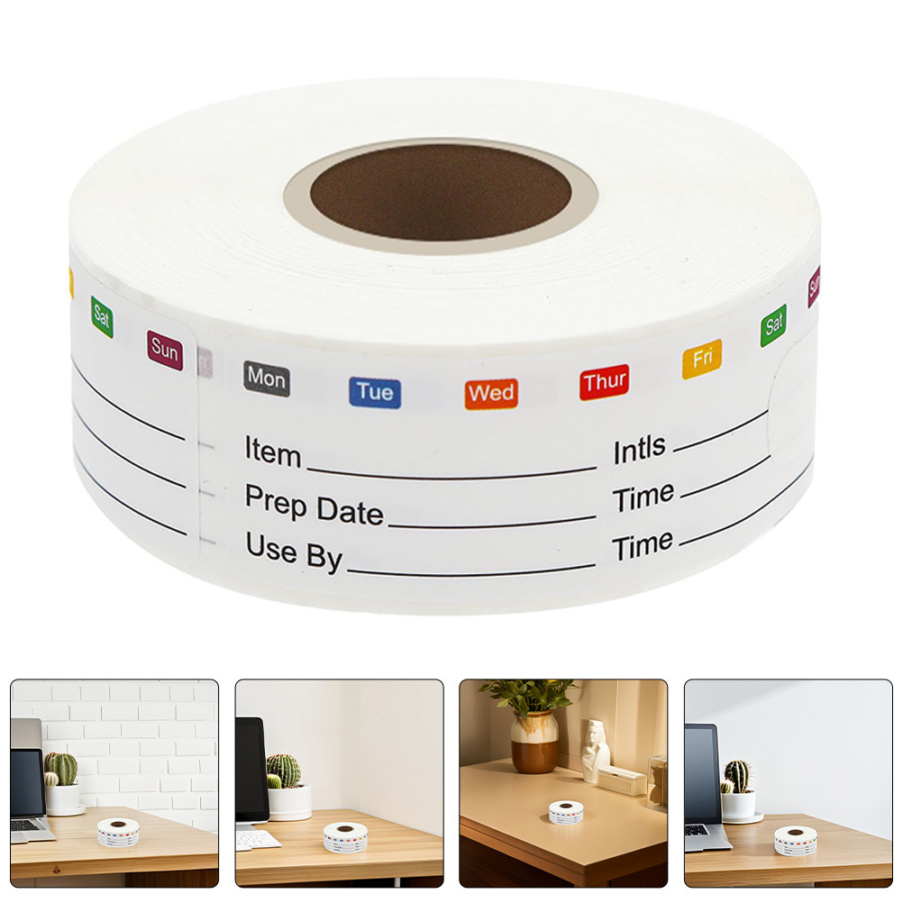 Food Storage Jar Labels - 2 rolki naklejek z datą ważności