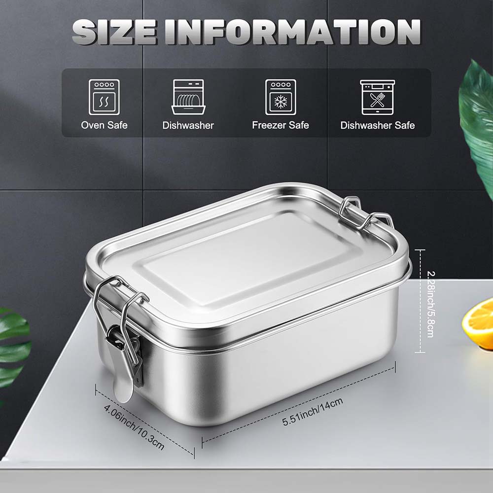 4 szt. Pudełko Bento ze stali  – Food Storage Lock Box recenzja i cena