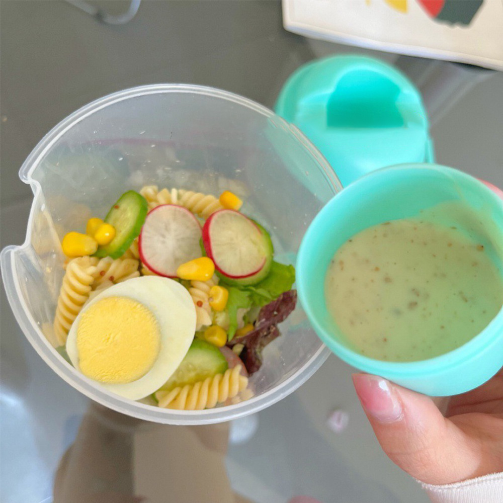 1PC Biało-zielona przenośna bu – Salad Dressing Bottle recenzja i cena
