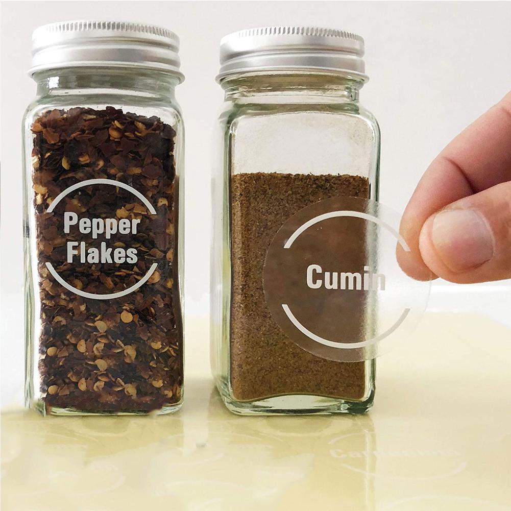 144 szt./zestaw Przezroczyste  – Food Storage Jar Labels recenzja i cena