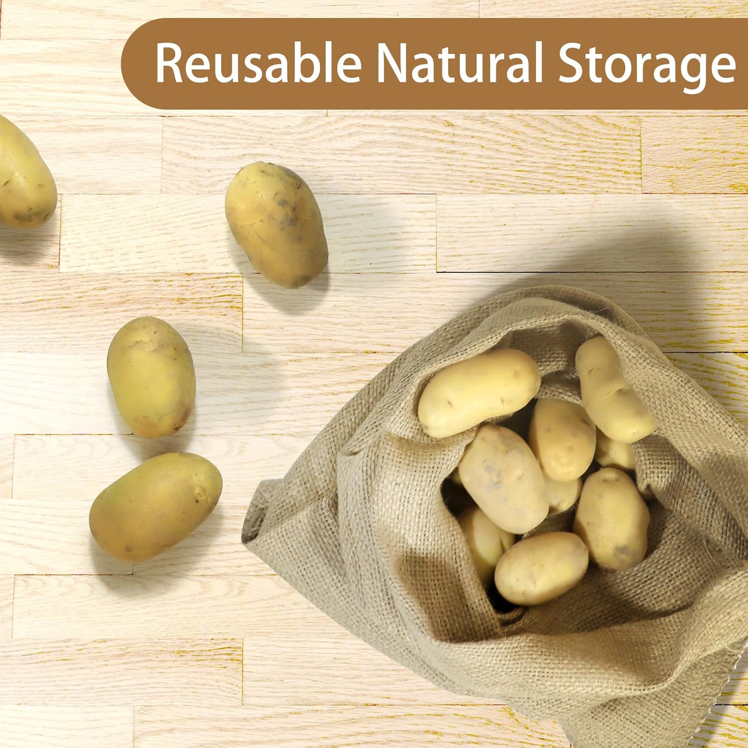 1PC Naturalne jutowe worki jut – Food Storage In Roots recenzja i cena