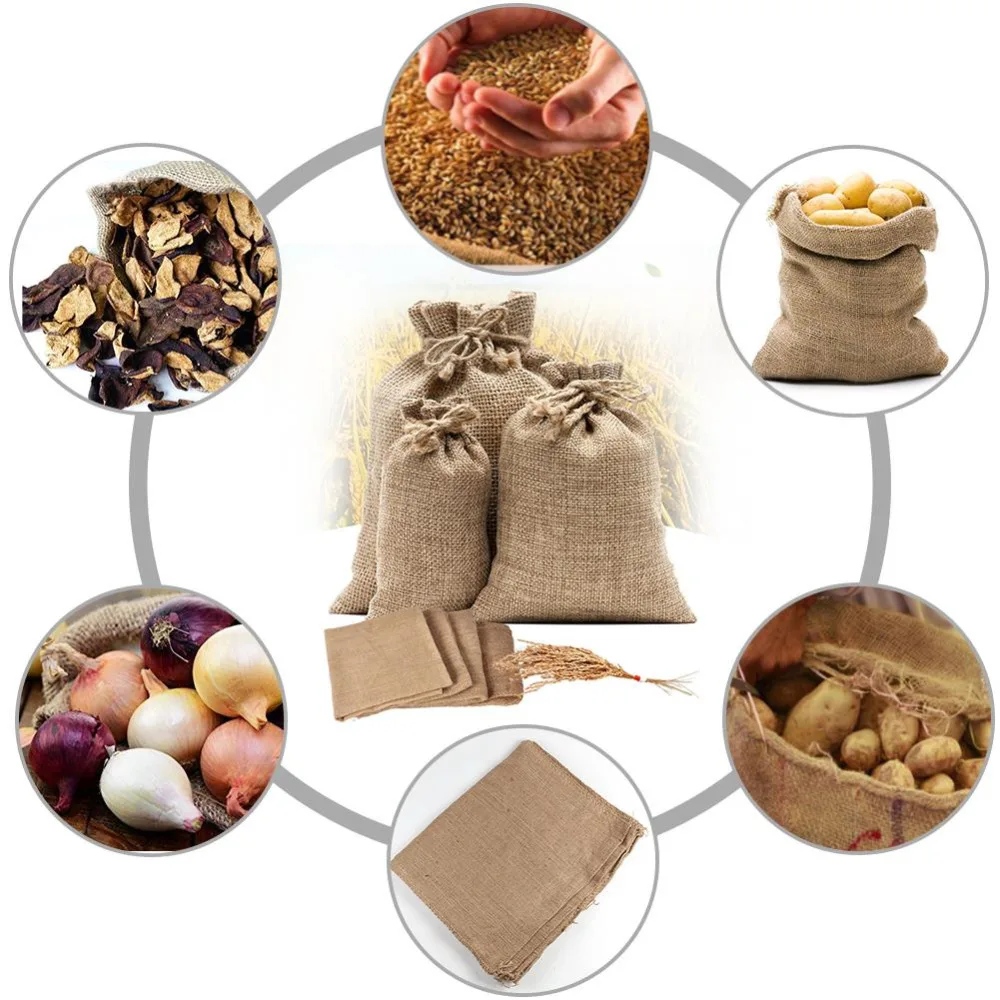 1PC Naturalne jutowe worki jut – Food Storage In Roots recenzja i cena