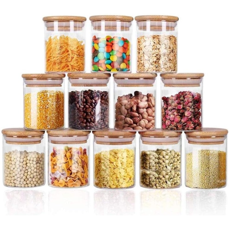 Zestaw 12 szklanych słoików z  – Food Storage Jar Labels recenzja i cena