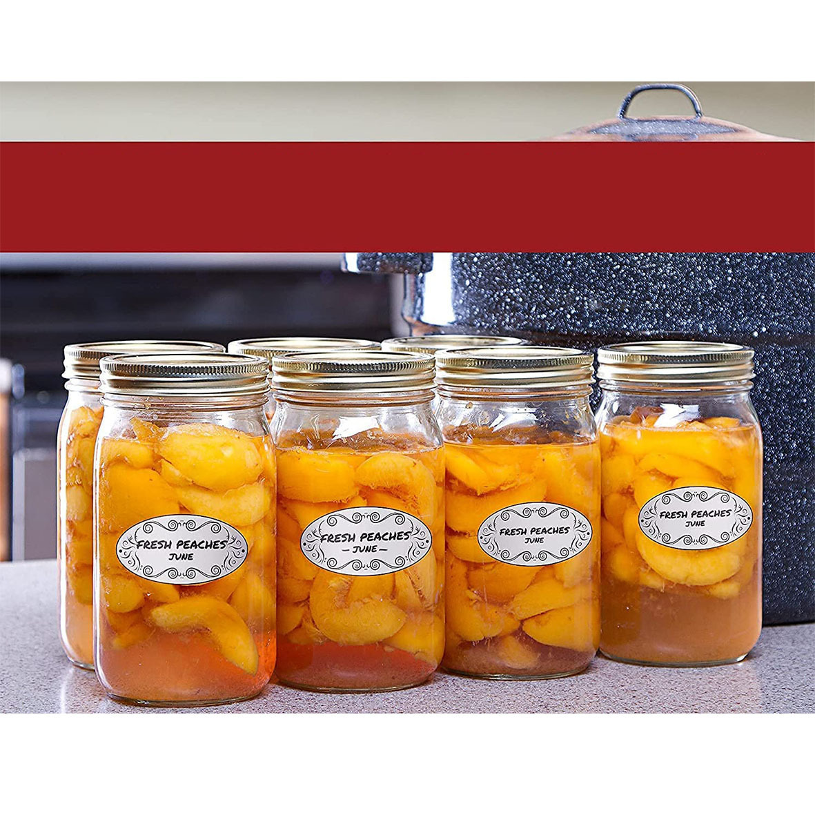150 szt. Owalnych etykiet do k – Food Storage Jar Labels recenzja i cena