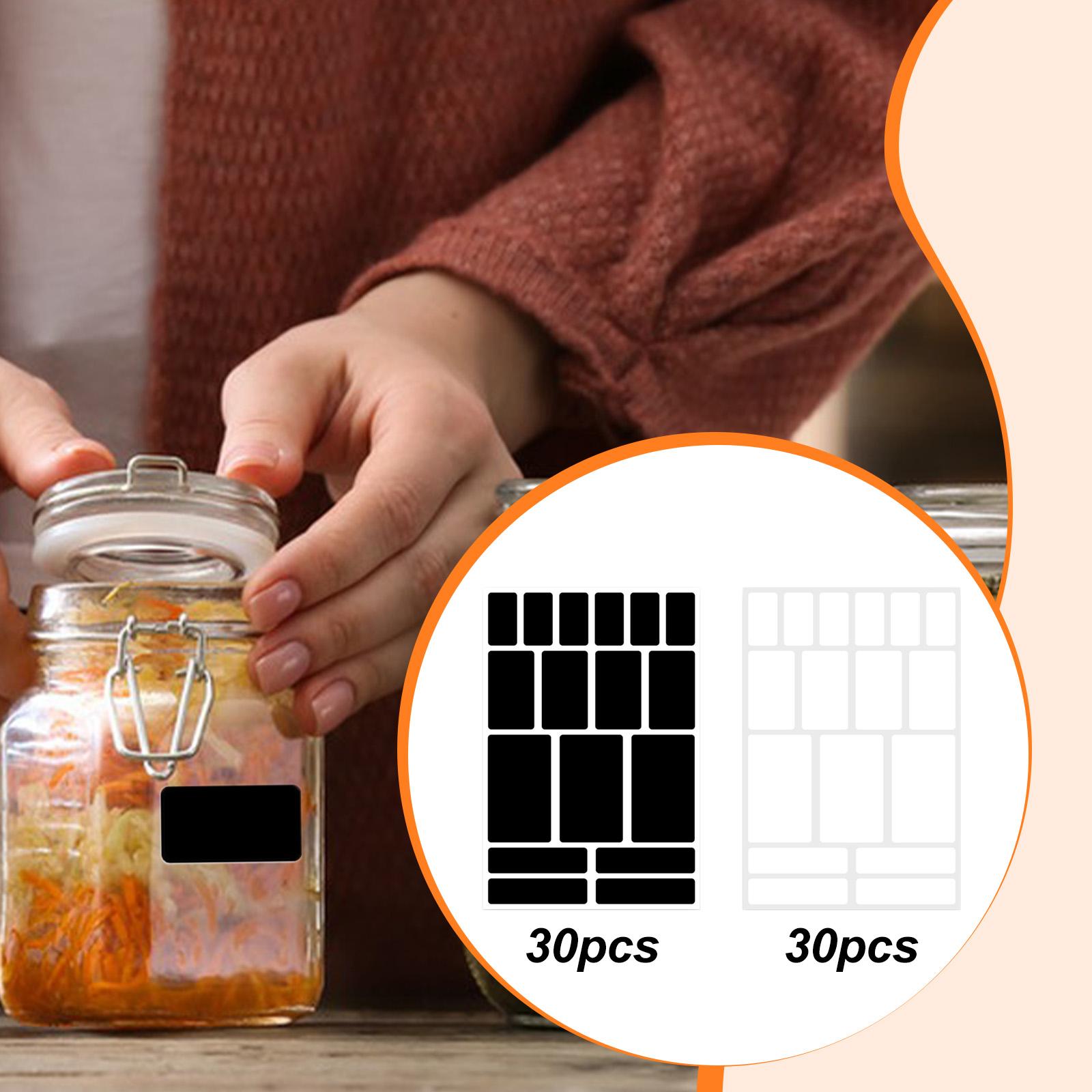 30 szt. Zdejmowalnych etykiet  – Food Storage Jar Labels recenzja i cena