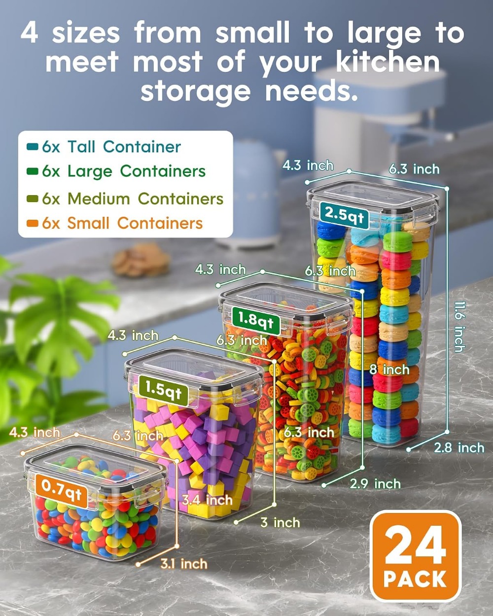 24 szt. Hermetyczne pojemniki  – Food Storage Lid recenzja i cena